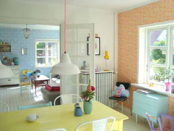 couleur pastel - living room lumineux - l'inspiration d'Aube design